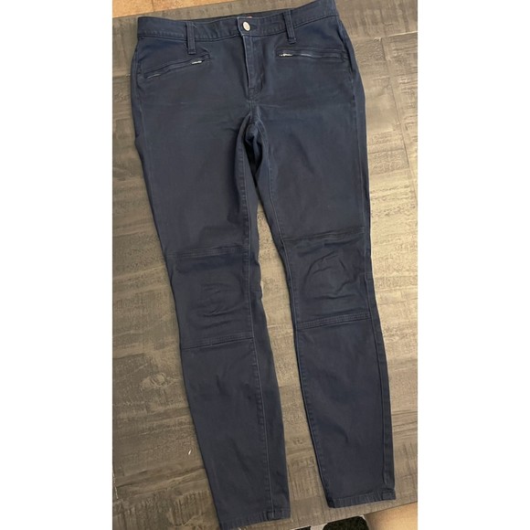 Tommy Hilfiger Moto Legging Navy Blue Pants - Sz 8 - Picture 1 of 13